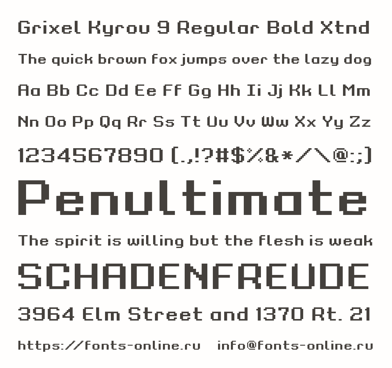 Grixel Kyrou 9 Regular Bold Xtnd Free Font Download